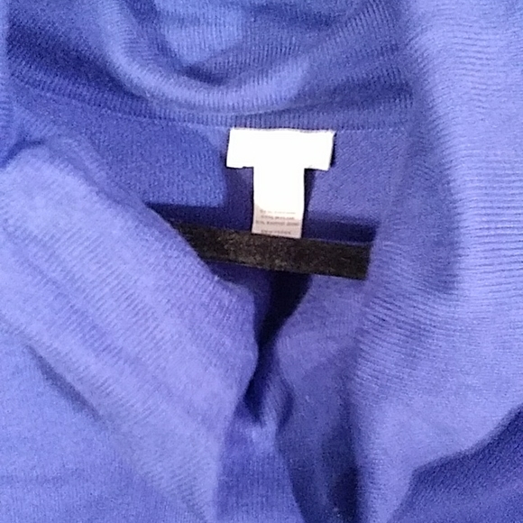 Chico's Royal Blue Cowlnecked Sweater - Picture 3 of 8